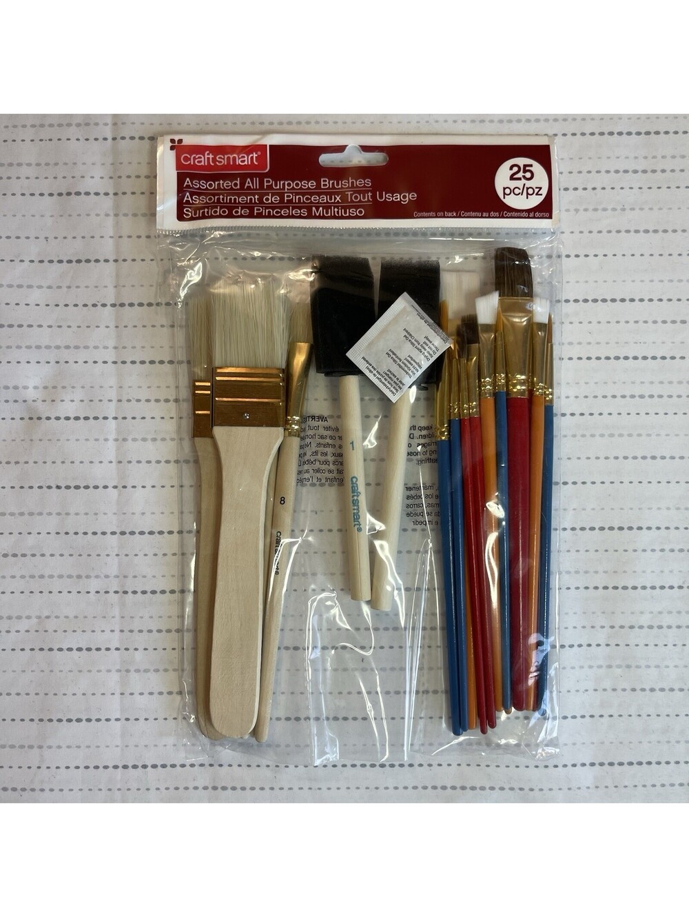Craft Smart All Purpose Art Brush Paint Brush Assortment 25 Pieces